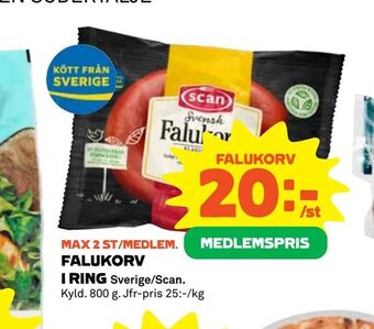 Coop Falukorv i ring erbjuda