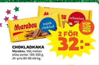 Coop Chokladkaka erbjuda