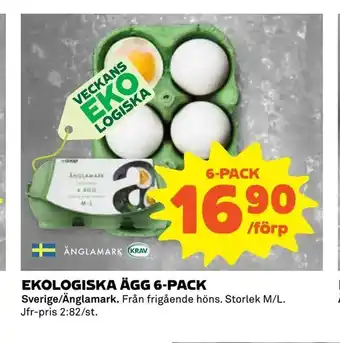 Coop Extra Ekologiska ägg 6-pack erbjuda