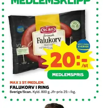 Coop Forum Falukorv i ring erbjuda