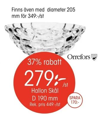 EKO Hallon Skål D 190 mm. erbjuda