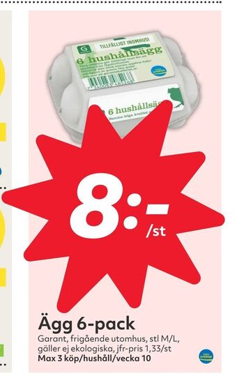 Hemköp Ägg 6-pack erbjuda