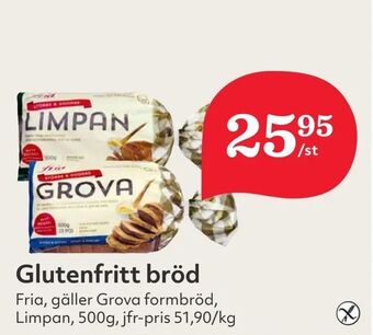 Hemköp Glutenfritt bröd erbjuda