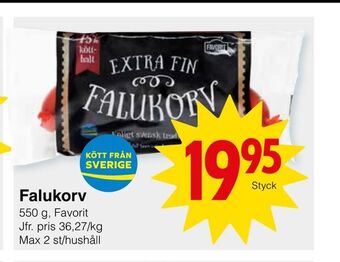 Matöppet Falukorv erbjuda