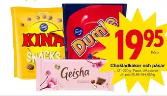 Chokladkakor och påsar