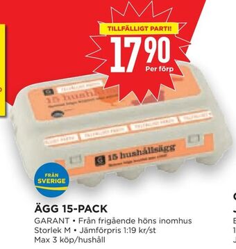 Willys Hemma Ägg 15-pack erbjuda