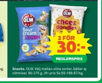 Coop Extra Snacks erbjuda