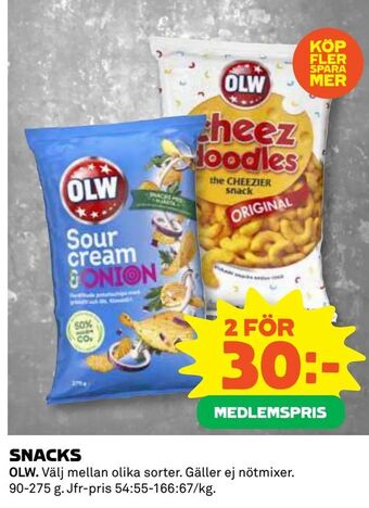 Coop Daglivs Snacks erbjuda