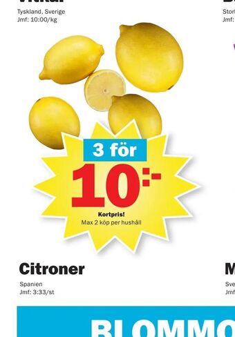 Pekås Citroner erbjuda