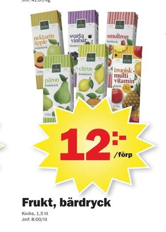 Pekås Frukt, bärdryck erbjuda