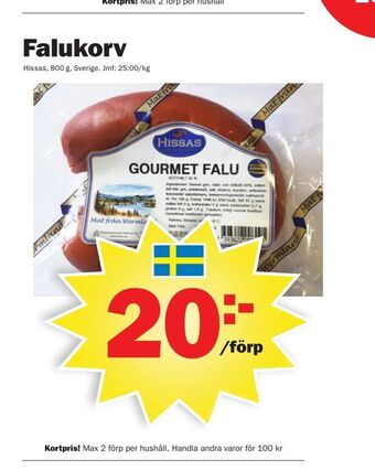 Pekås Falukorv erbjuda