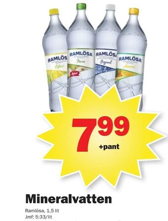 Pekås Mineralvatten erbjuda