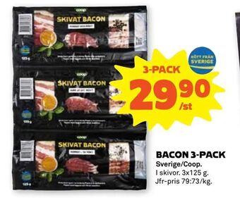Stora Coop Bacon 3-pack erbjuda