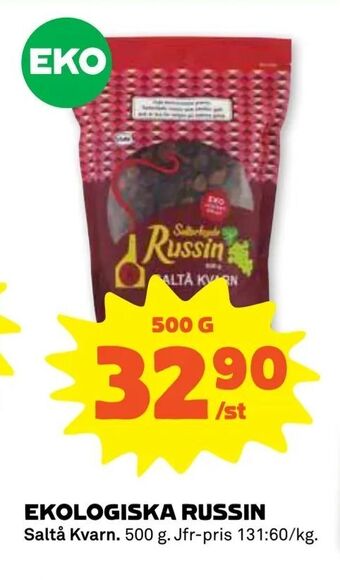 Stora Coop Ekologiska russin erbjuda
