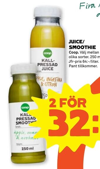 Stora Coop Juice/ smoothie erbjuda