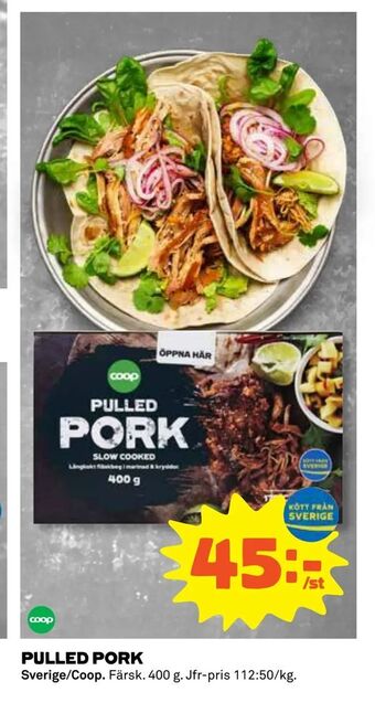 Coop Pulled pork erbjuda