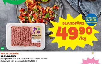 Coop Blandfärs erbjuda