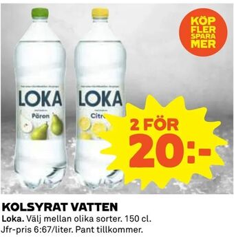 Coop Kolsyrat vatten erbjuda