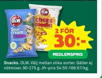 Coop Konsum Snacks erbjuda