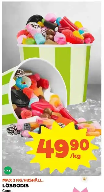 Coop Konsum Lösgodis erbjuda