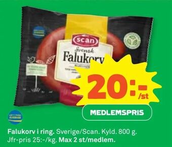 Stora Coop Falukorv i ring erbjuda