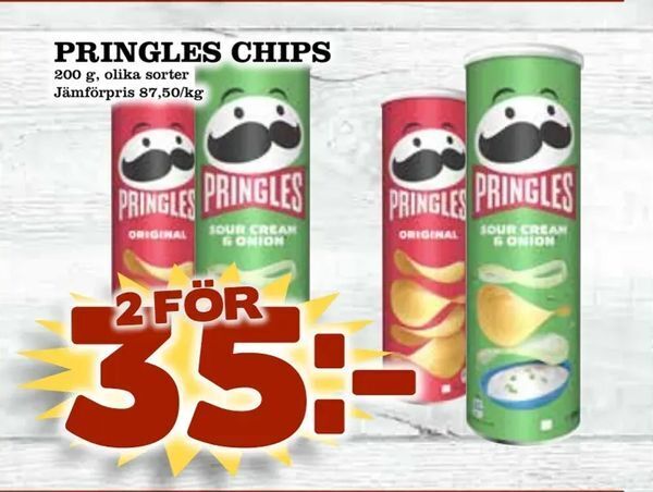 Pringles chips erbjudande hos Prisma Mat