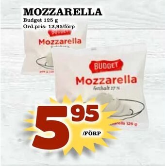 Supergrossen Mozzarella erbjuda
