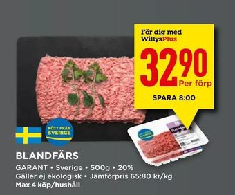 Willys Blandfärs erbjuda