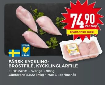Färsk kycklingbröstfilé, kycklinglårfilé