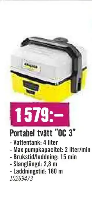 Portabel tvätt "OC 3"