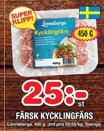 Nya Pulsen Färsk kycklingfärs erbjuda