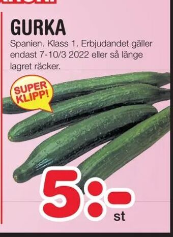 Nya Pulsen Gurka erbjuda