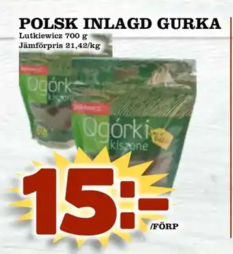Matvärlden Tensta Polsk inlagd gurka erbjuda