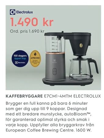 Electrolux Home Kaffebryggare erbjuda