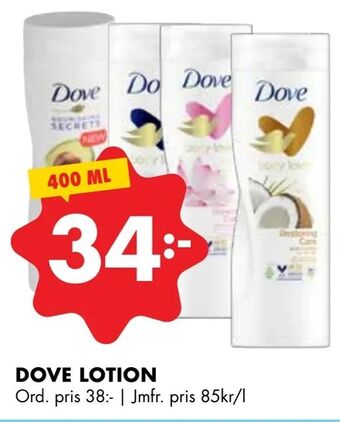 ÖoB Dove lotion erbjuda