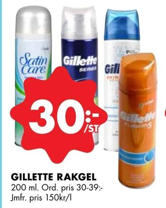 ÖoB Gillette rakgel erbjuda