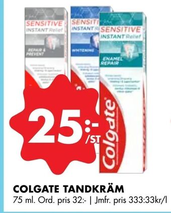 ÖoB Colgate tandkräm erbjuda