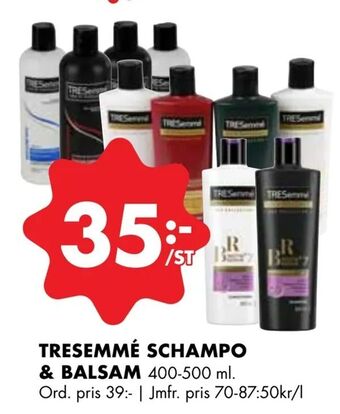 ÖoB Tresemmé schampo & balsam erbjuda