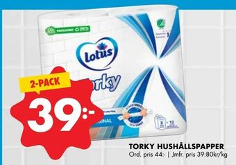 ÖoB Torky hushållspapper erbjuda
