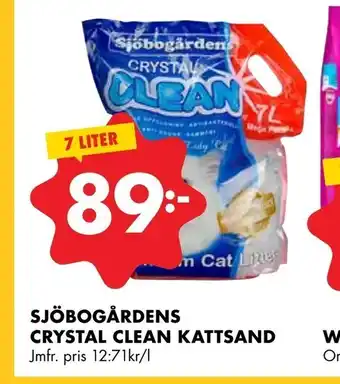 ÖoB Sjöbogårdens crystal clean kattsand erbjuda
