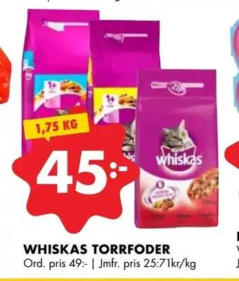 ÖoB Whiskas torrfoder erbjuda