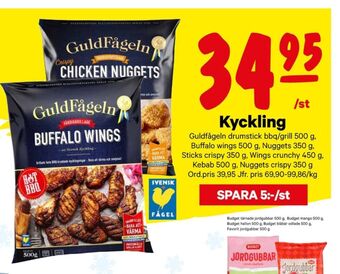 City Gross Guldfågeln Kycklingklubbor erbjuda