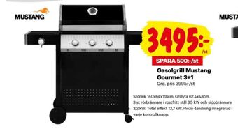 City Gross Mustang Gasolgrill erbjuda