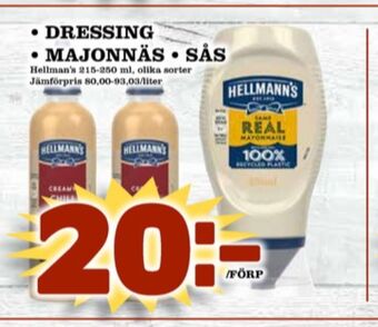 Matdax Hellmanns Majonnäs erbjuda