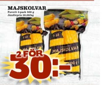 Matdax Favorit Majskolvar erbjuda