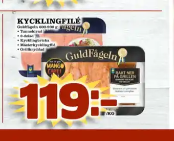 Matdax Guldfågeln Kycklingfilé erbjuda