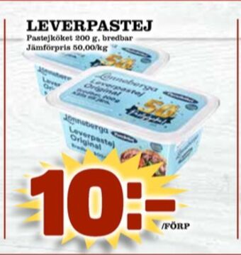 Matdax Pastejköket Leverpastej erbjuda