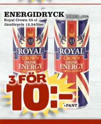 Matdax Royal Crown Energidryck erbjuda