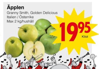 Matöppet Äpplen erbjuda