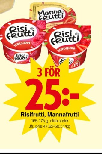 Matöppet Mannafrutti Mellanmål erbjuda